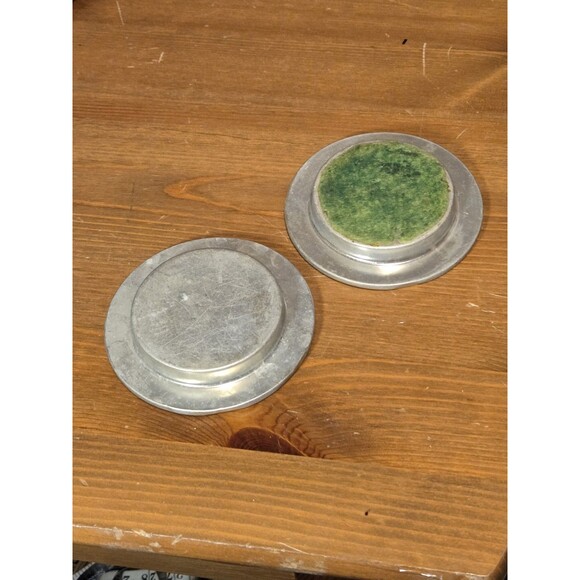 2 Vintage MCM Mosaic Tile Coasters Trinket Dishes, 4" - Picture 7 of 8